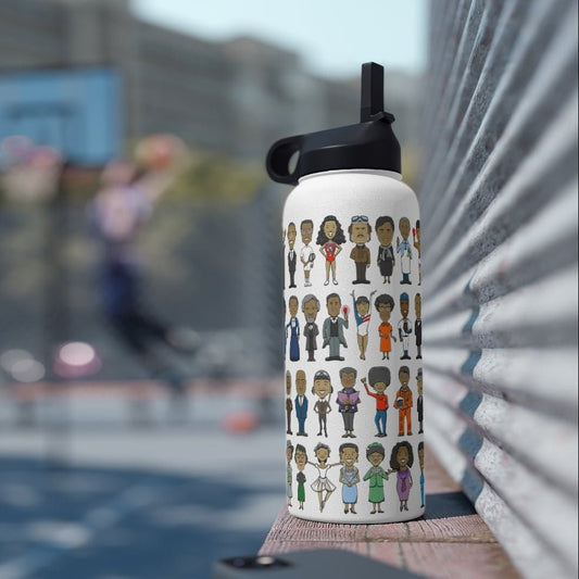 History Icons 32oz Water Bottle - The Trini Gee