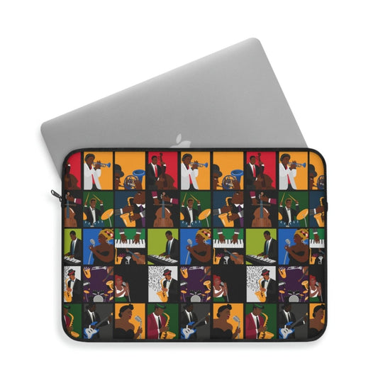 Jazz Lover Laptop Sleeve - Afrocentric Art by The Trini Gee