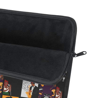 Jazz Lover Laptop Sleeve - Afrocentric Art by The Trini Gee