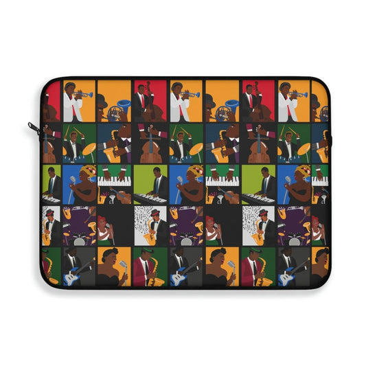 Jazz Lover Laptop Sleeve - Afrocentric Art by The Trini Gee