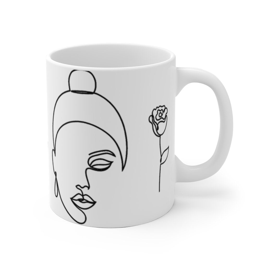Line Art Woman Mug - The Trini Gee
