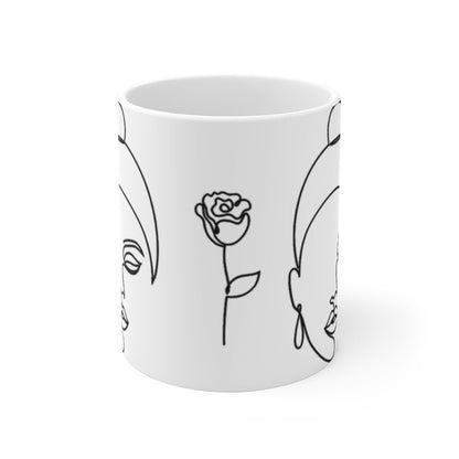 Line Art Woman Mug - The Trini Gee
