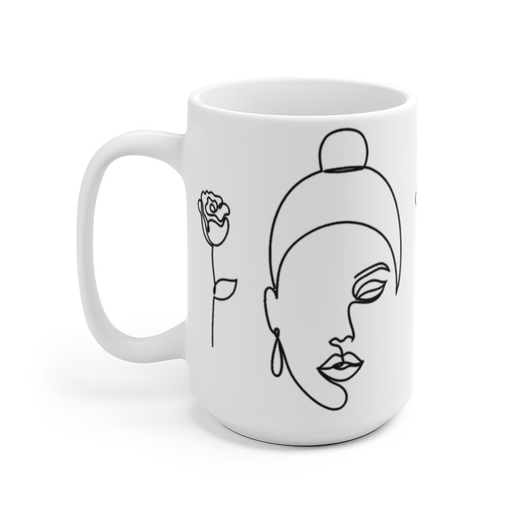 Line Art Woman Mug - The Trini Gee