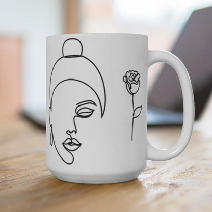 Line Art Woman Mug - The Trini Gee
