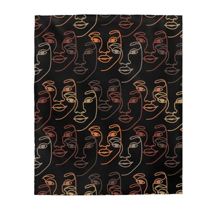 Lined Faces Blanket - The Trini Gee