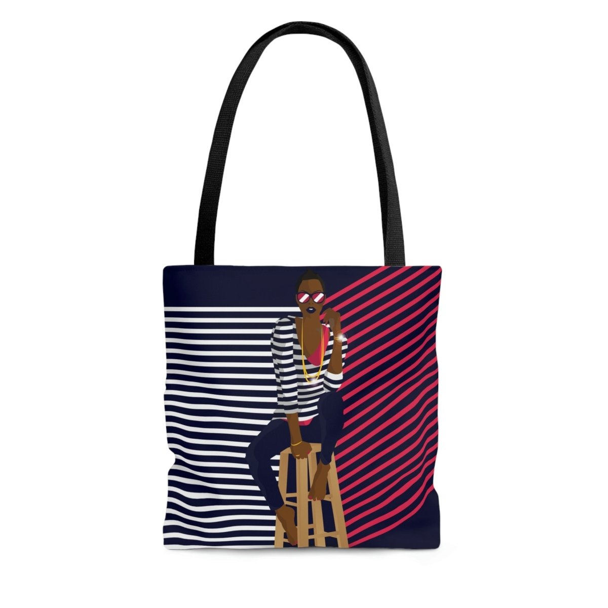 Lined Woman Tote Bag - The Trini Gee