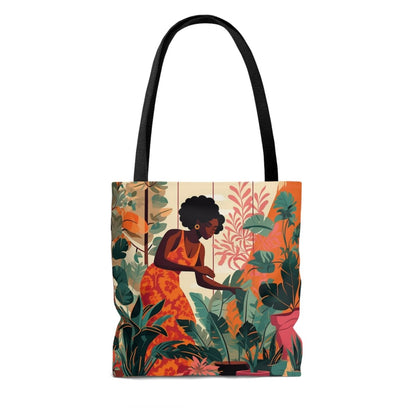 Plant Woman Tote Bag - Afrocentric Art by The Trini Gee