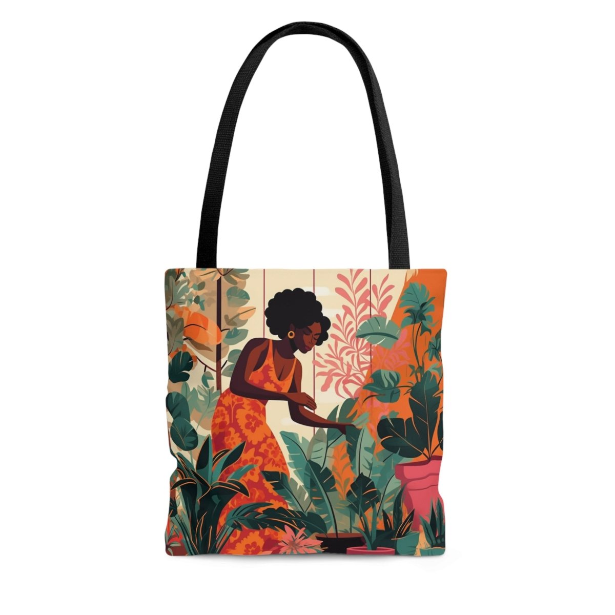 Plant Woman Tote Bag - Afrocentric Art by The Trini Gee