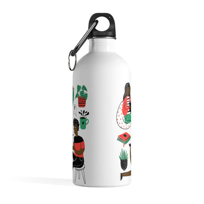 Plants & Books Water Bottle - The Trini Gee