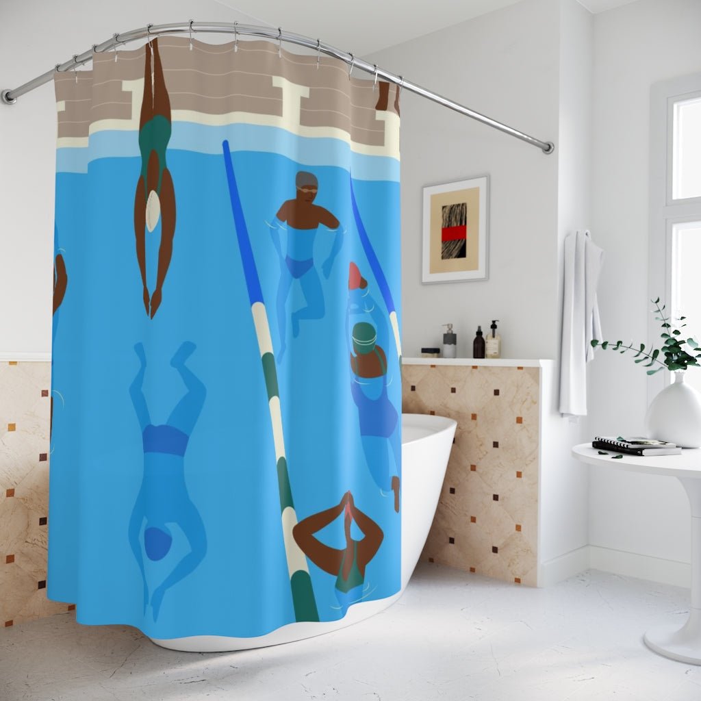 Pool Party Shower Curtain - The Trini Gee