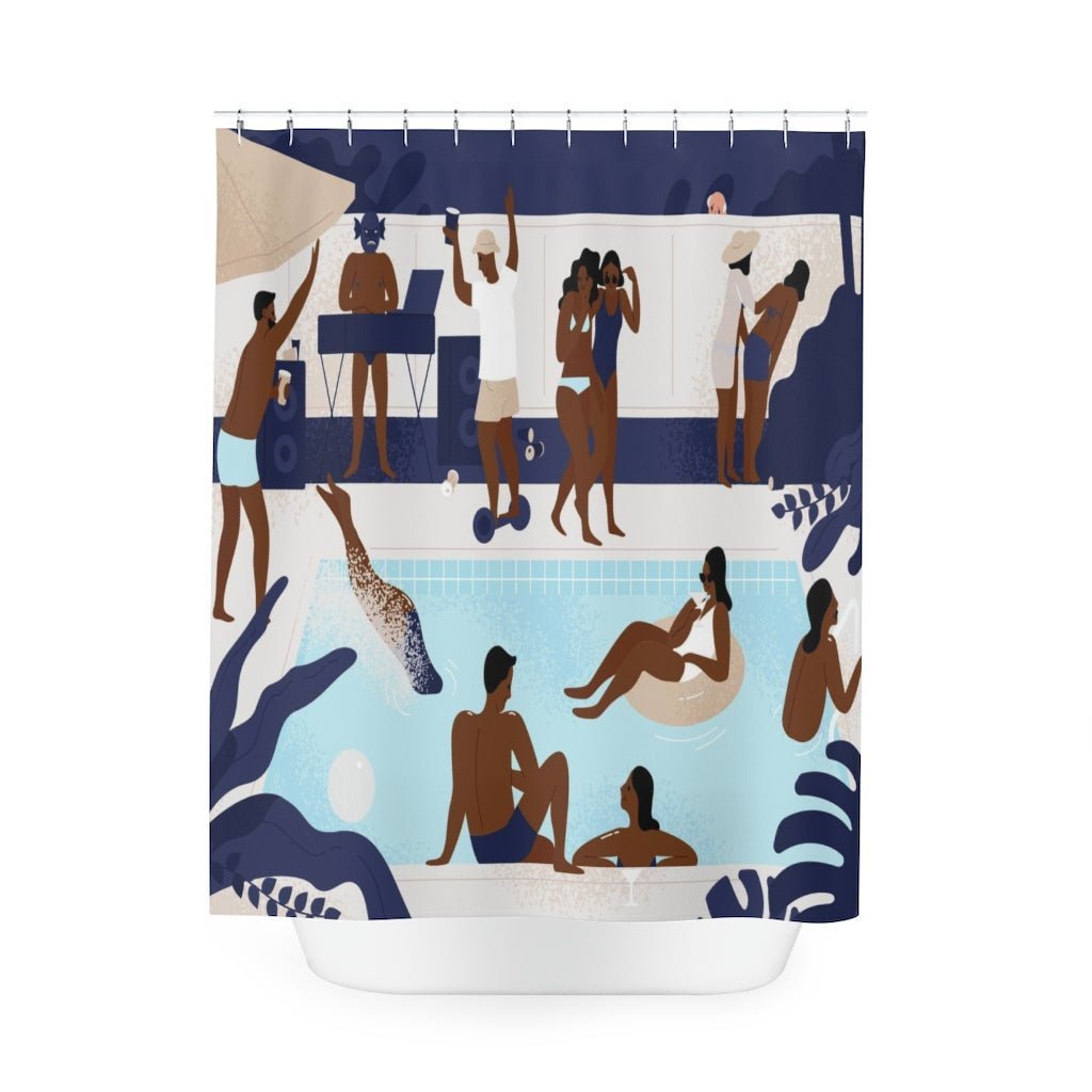 Pool Party Shower Curtain - The Trini Gee