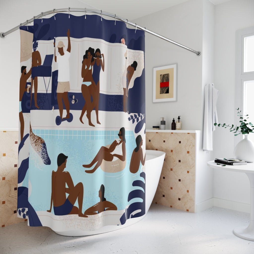 Pool Party Shower Curtain - The Trini Gee
