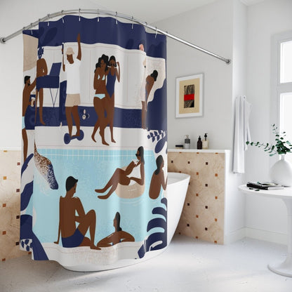 Pool Party Shower Curtain - The Trini Gee