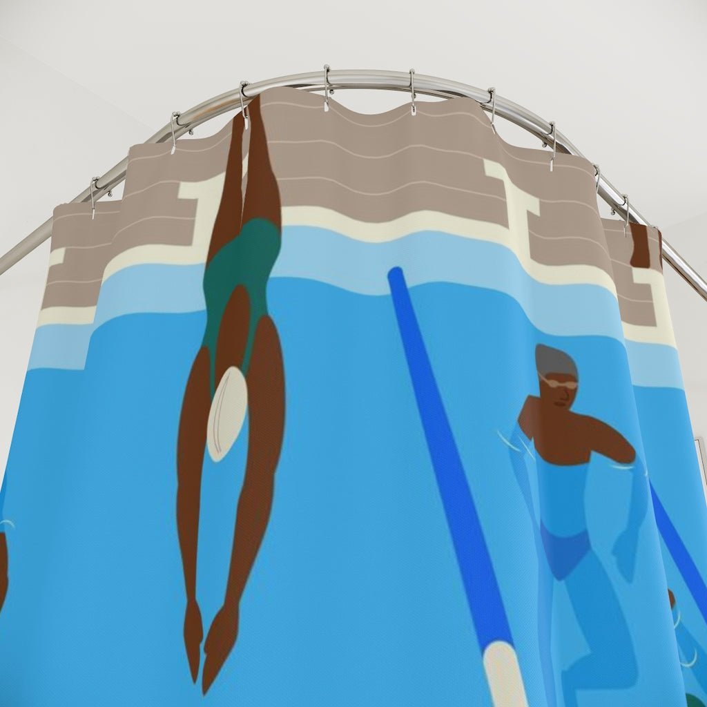 Pool Party Shower Curtain - The Trini Gee