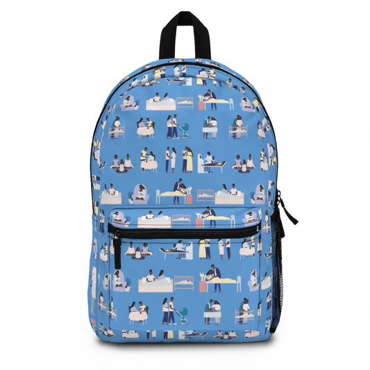 Pregnancy Blue Backpack - The Trini Gee