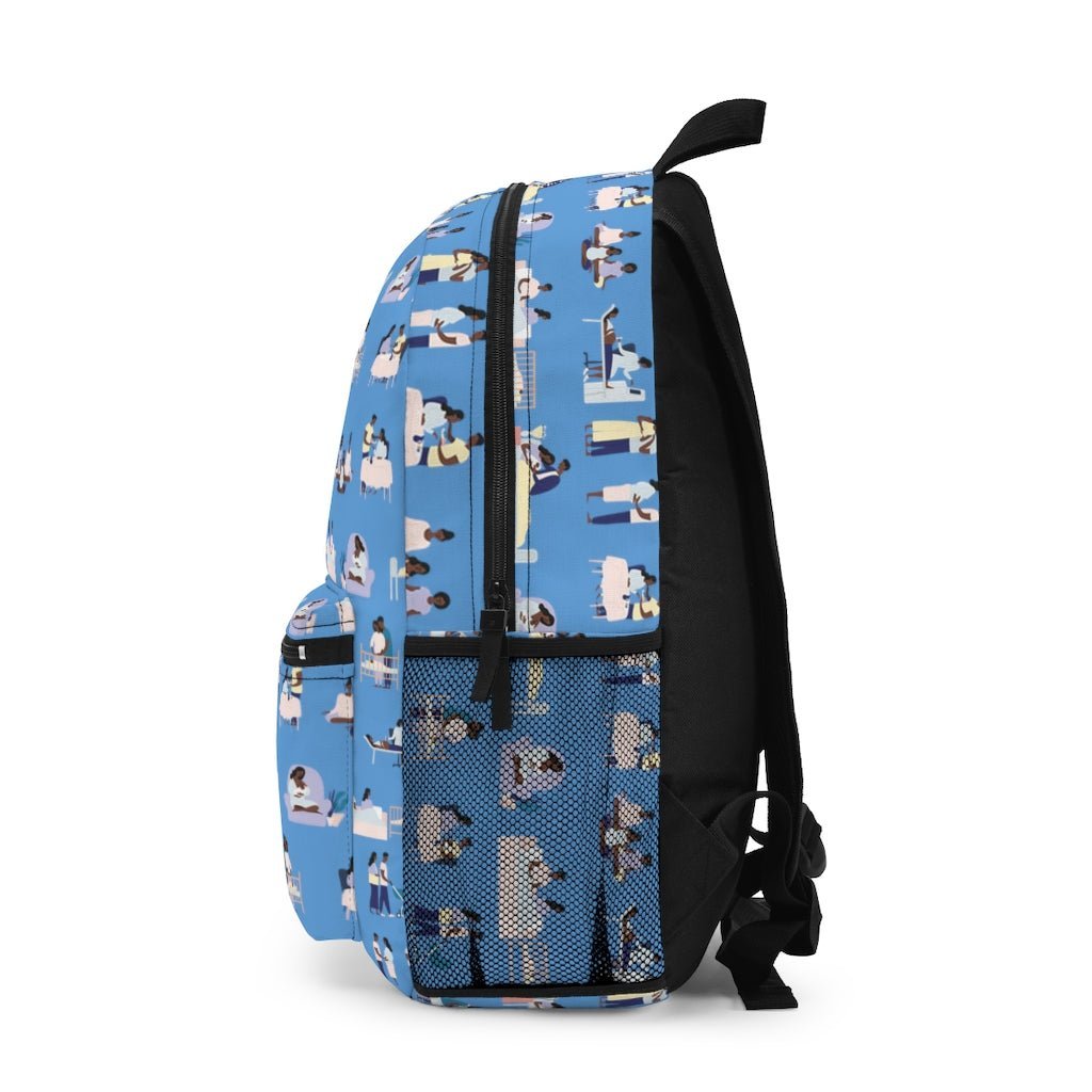 Pregnancy Blue Backpack - The Trini Gee