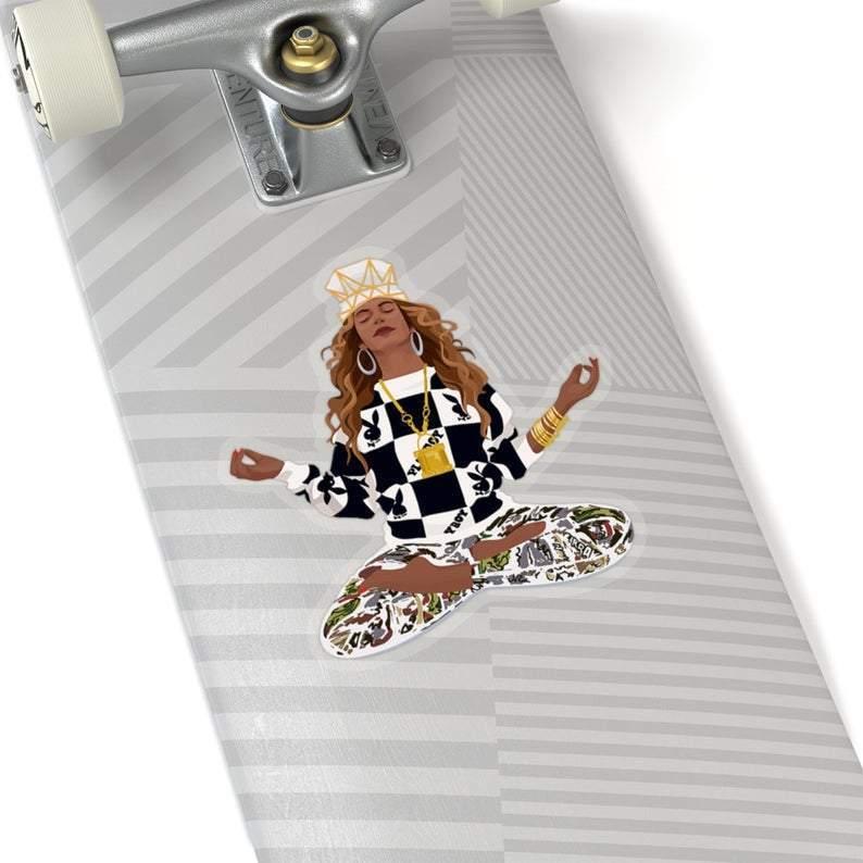 Queen Yoga Sticker - The Trini Gee