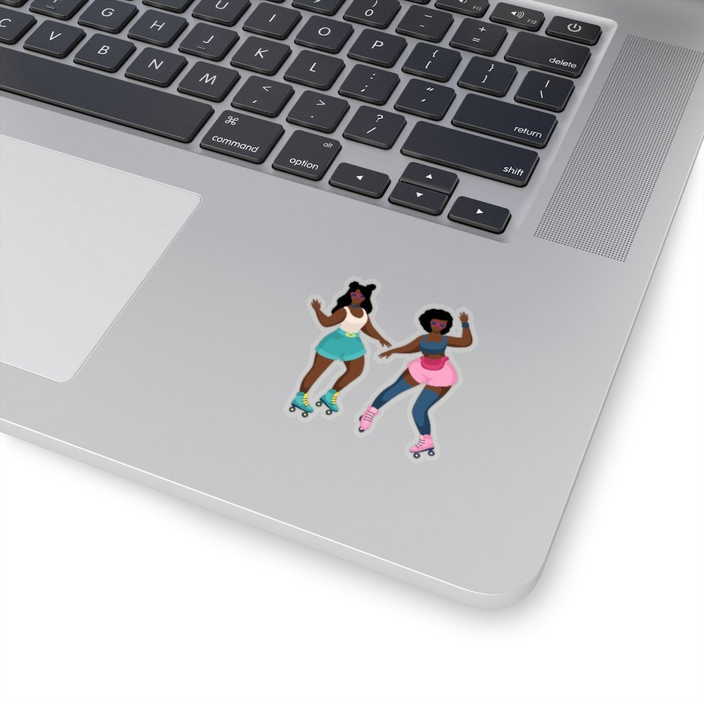 Roller Skating Girls Sticker - The Trini Gee