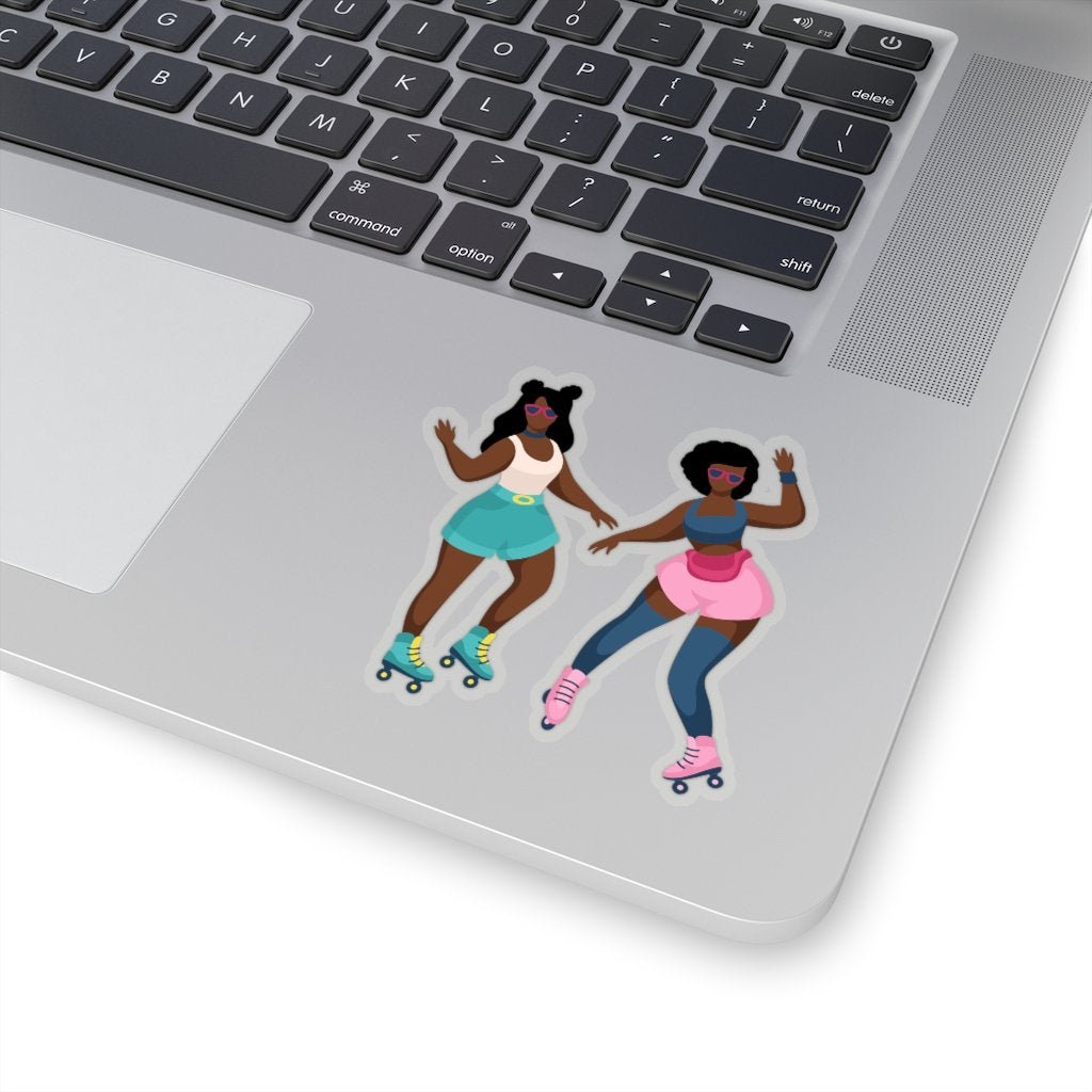 Roller Skating Girls Sticker - The Trini Gee