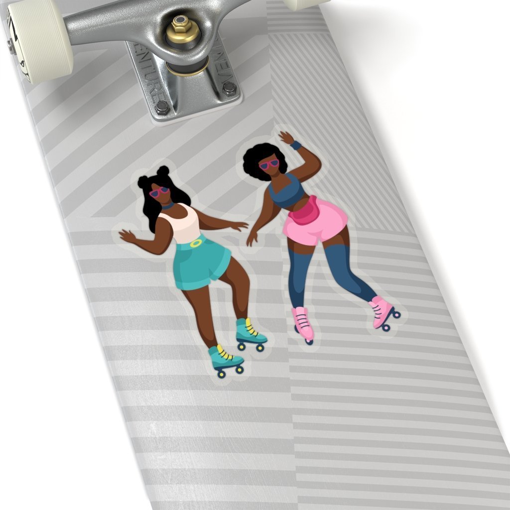 Roller Skating Girls Sticker - The Trini Gee