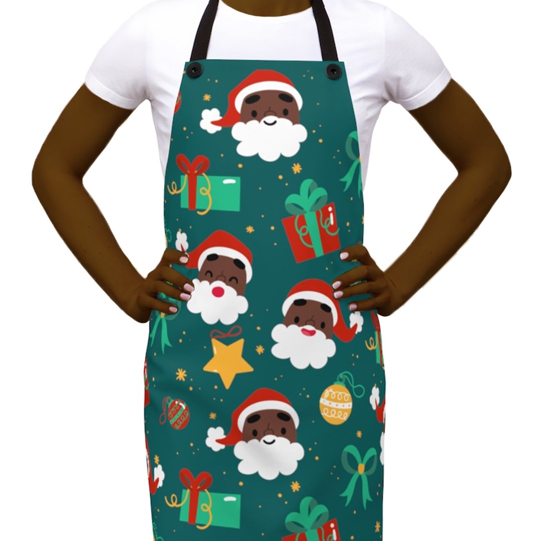 Santa Heads Apron - The Trini Gee