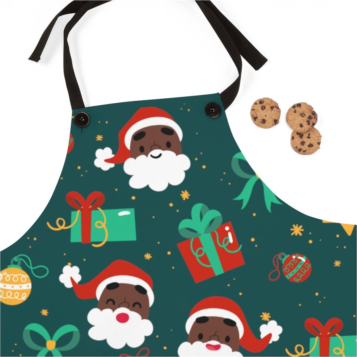 Santa Heads Apron - The Trini Gee