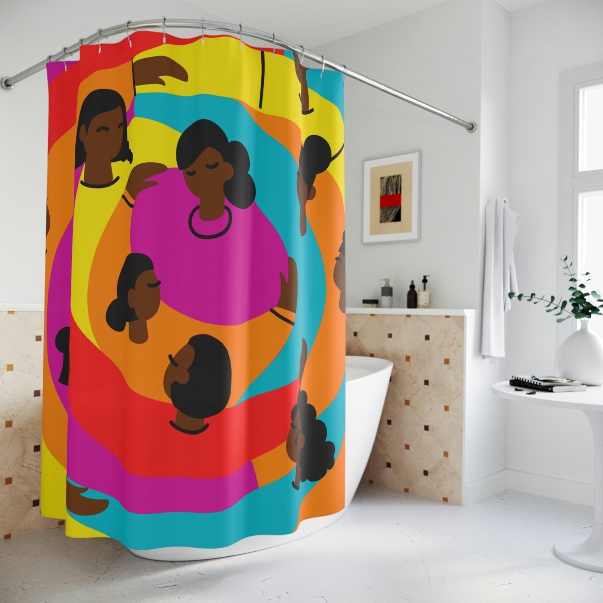Sistas Support Shower Curtain - The Trini Gee