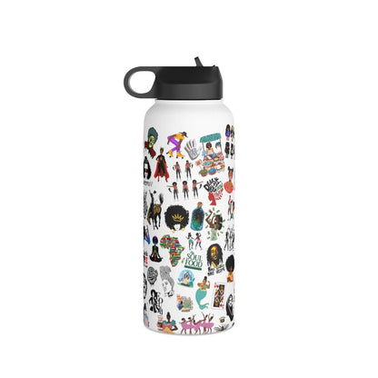 Sticker Bomb 32oz Water Bottle - The Trini Gee