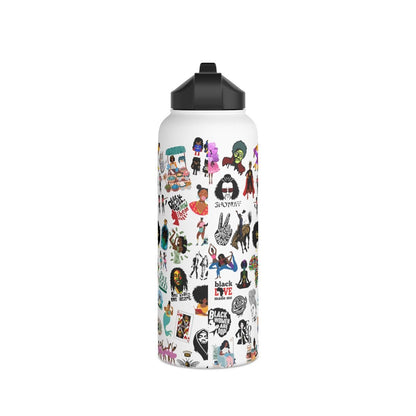 Sticker Bomb 32oz Water Bottle - The Trini Gee