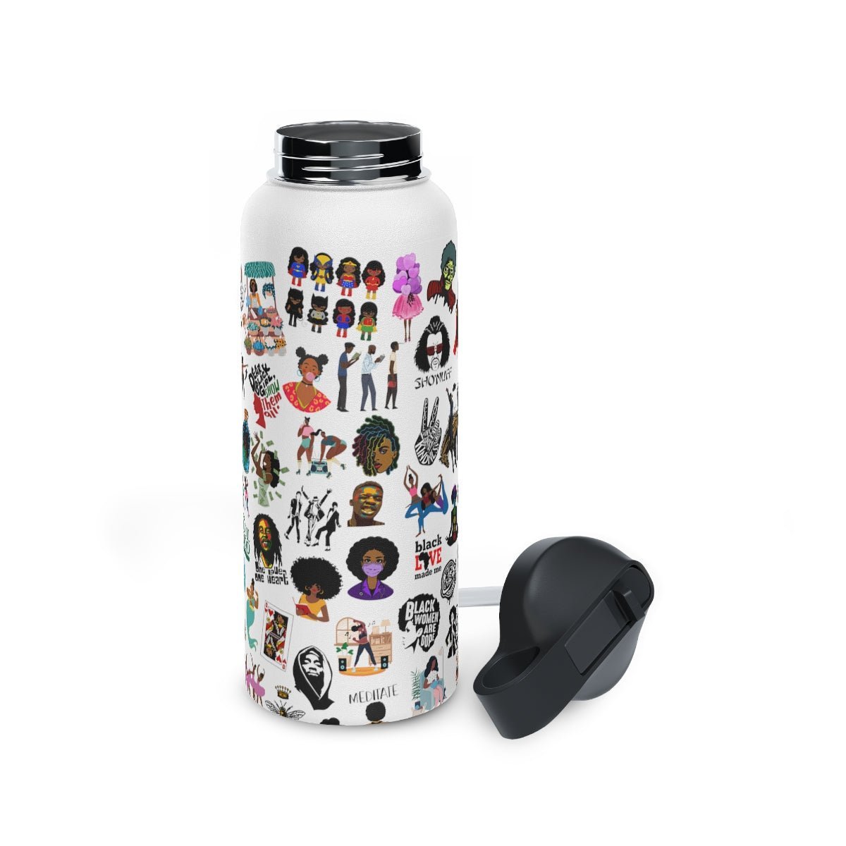 Sticker Bomb 32oz Water Bottle - The Trini Gee