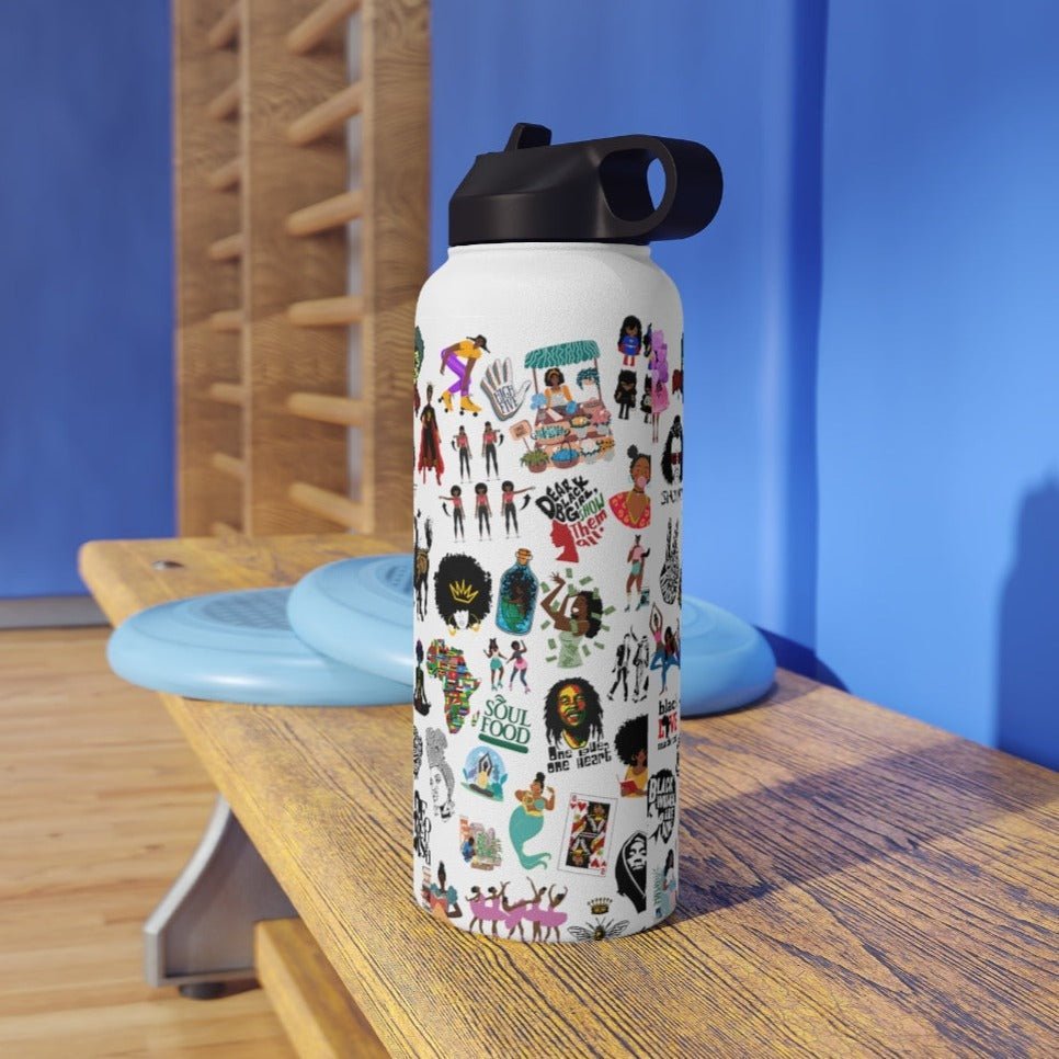 Sticker Bomb 32oz Water Bottle - The Trini Gee