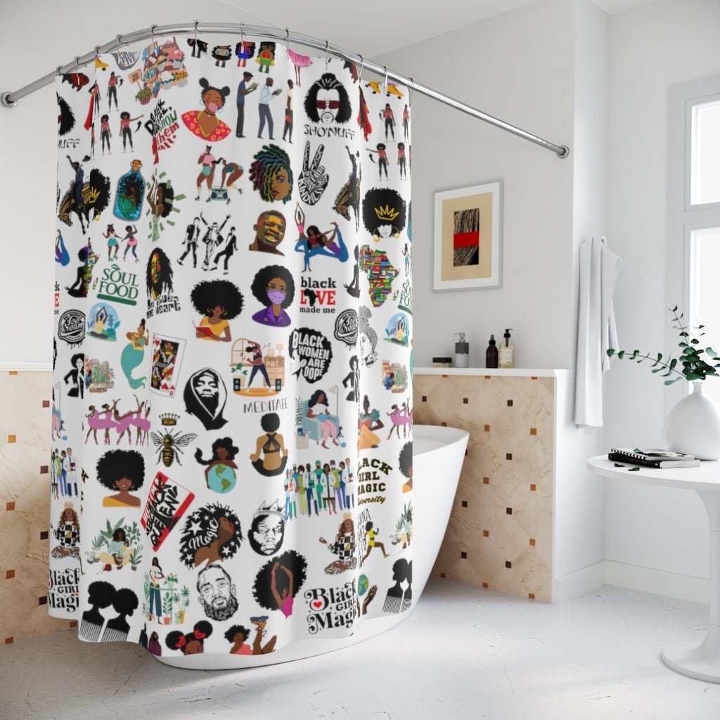 Sticker Bomb Shower Curtain - The Trini Gee