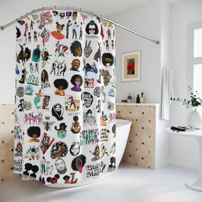Sticker Bomb Shower Curtain - The Trini Gee