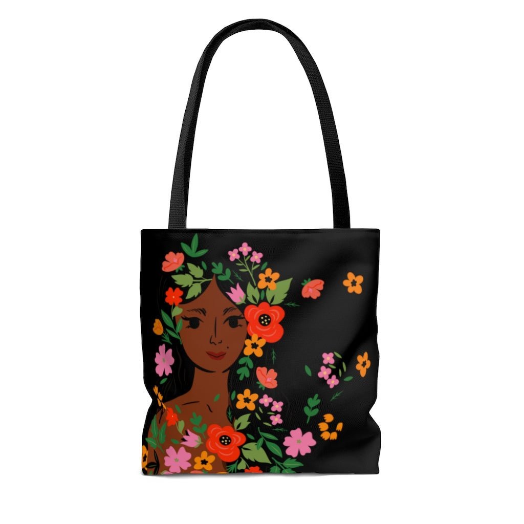 Summer Flower Girl Tote Bag - The Trini Gee
