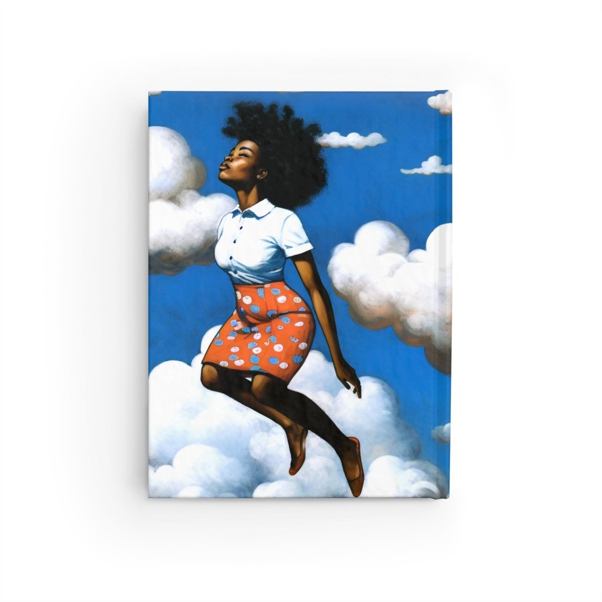 Woman in Clouds Journal - Afrocentric Art by The Trini Gee