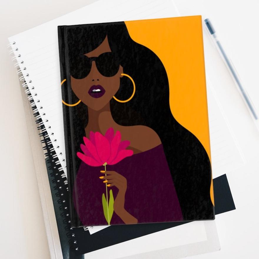 Woman with Flower Journal - The Trini Gee