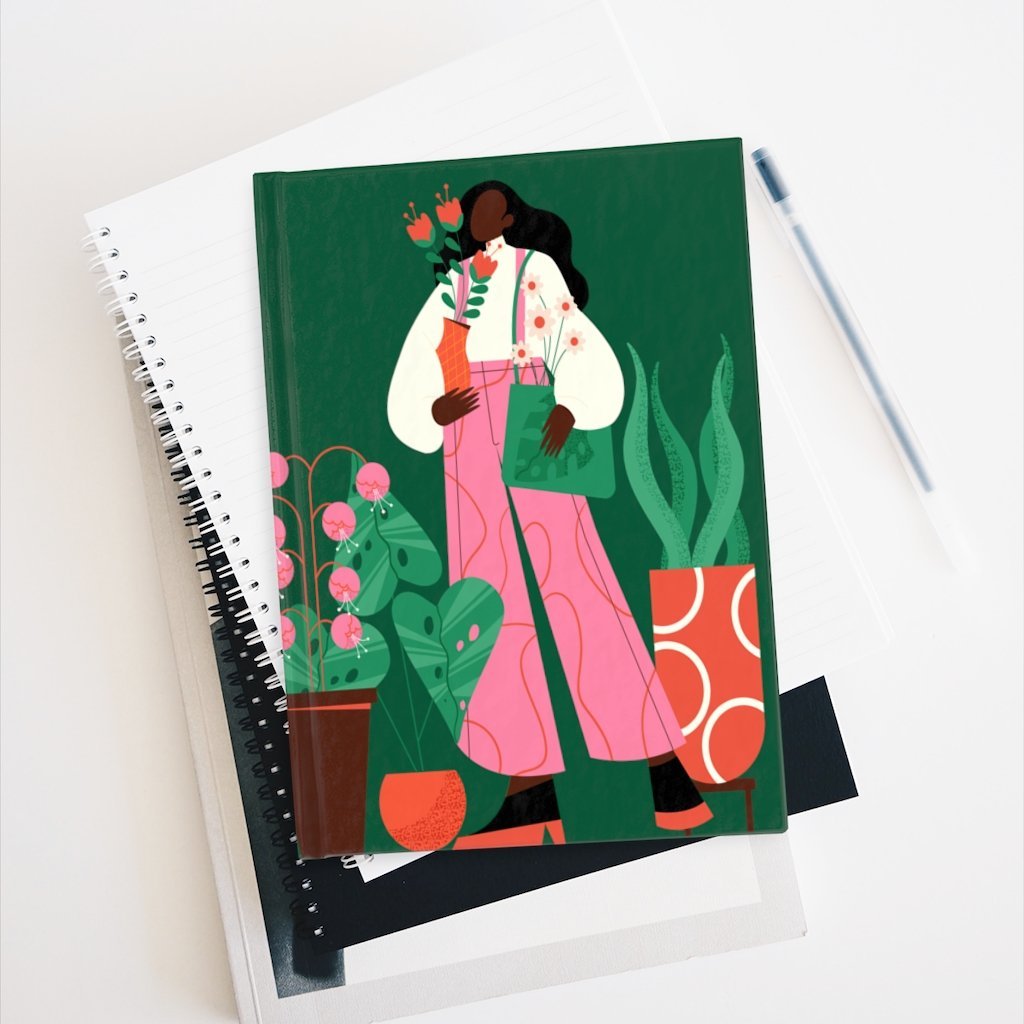 Woman with Flowers Journal - The Trini Gee