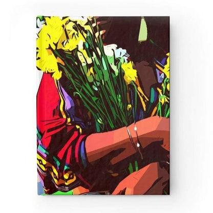 Black Girl with Flowers Journal - The Trini Gee