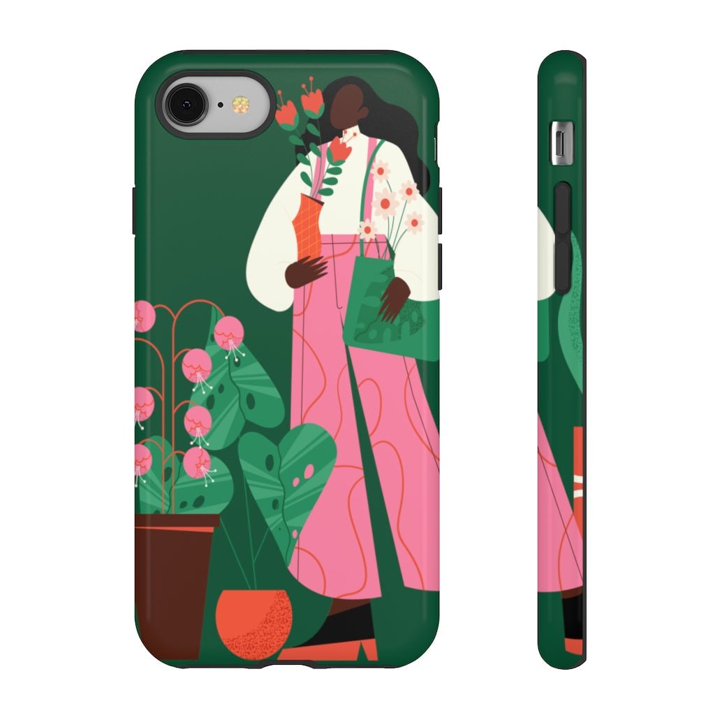 Woman with Plant Tough Cases-The Trini Gee