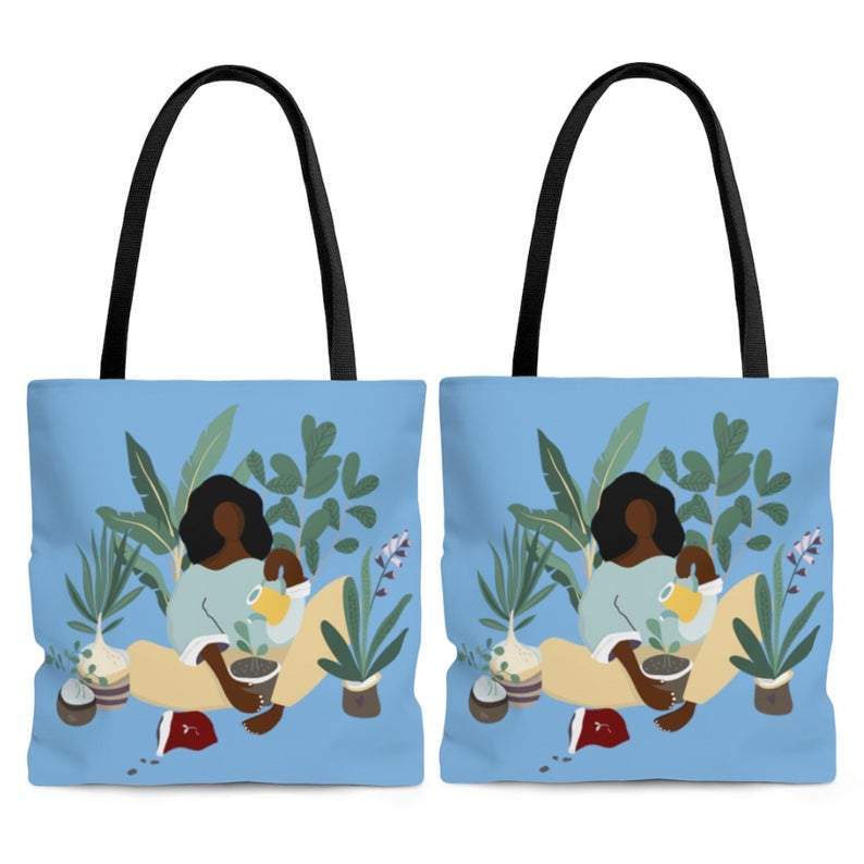 Woman with Plants Tote Bag - The Trini Gee
