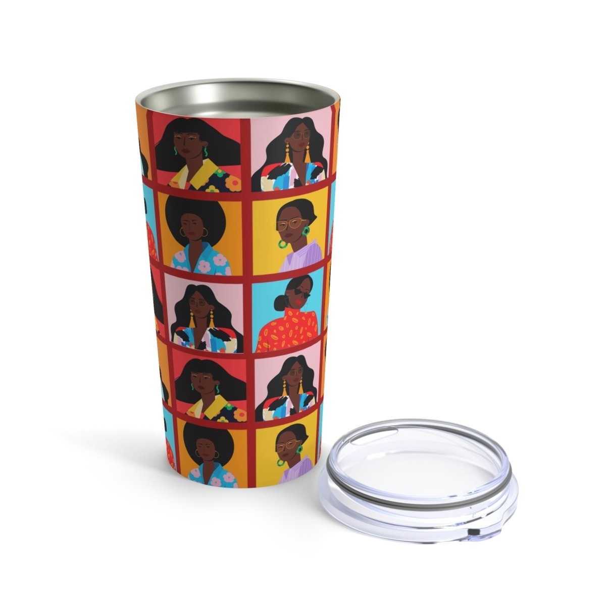 Women Squares 20oz Tumbler - The Trini Gee