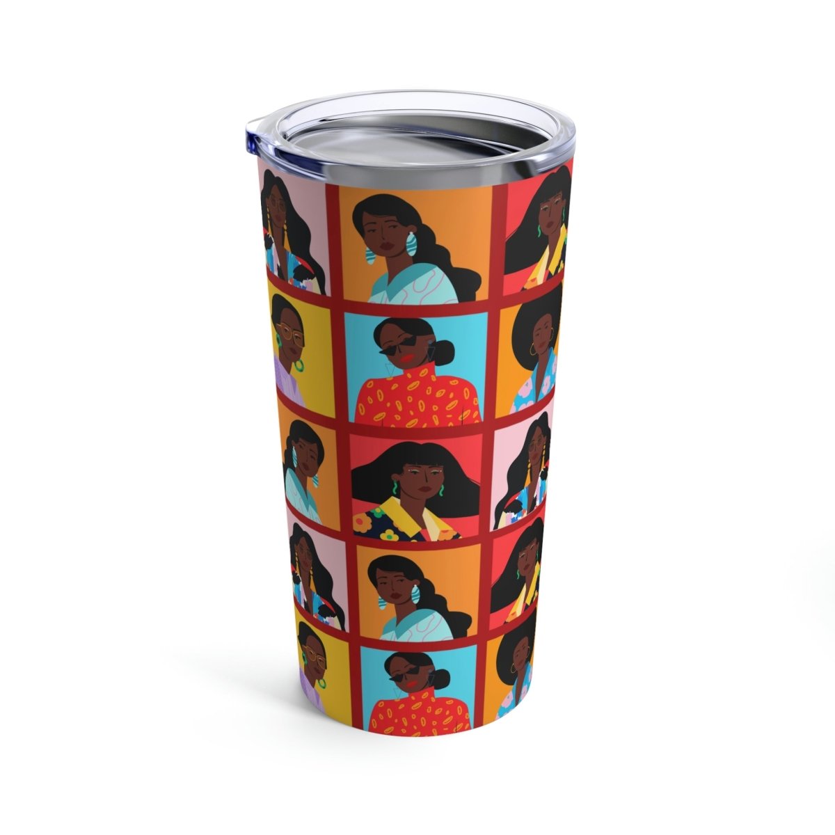 Women Squares 20oz Tumbler - The Trini Gee