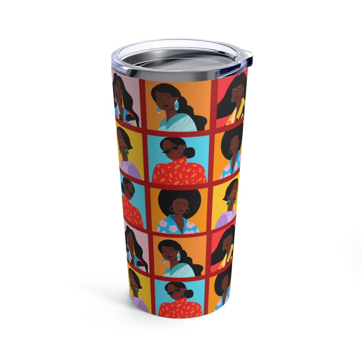 Women Squares 20oz Tumbler - The Trini Gee