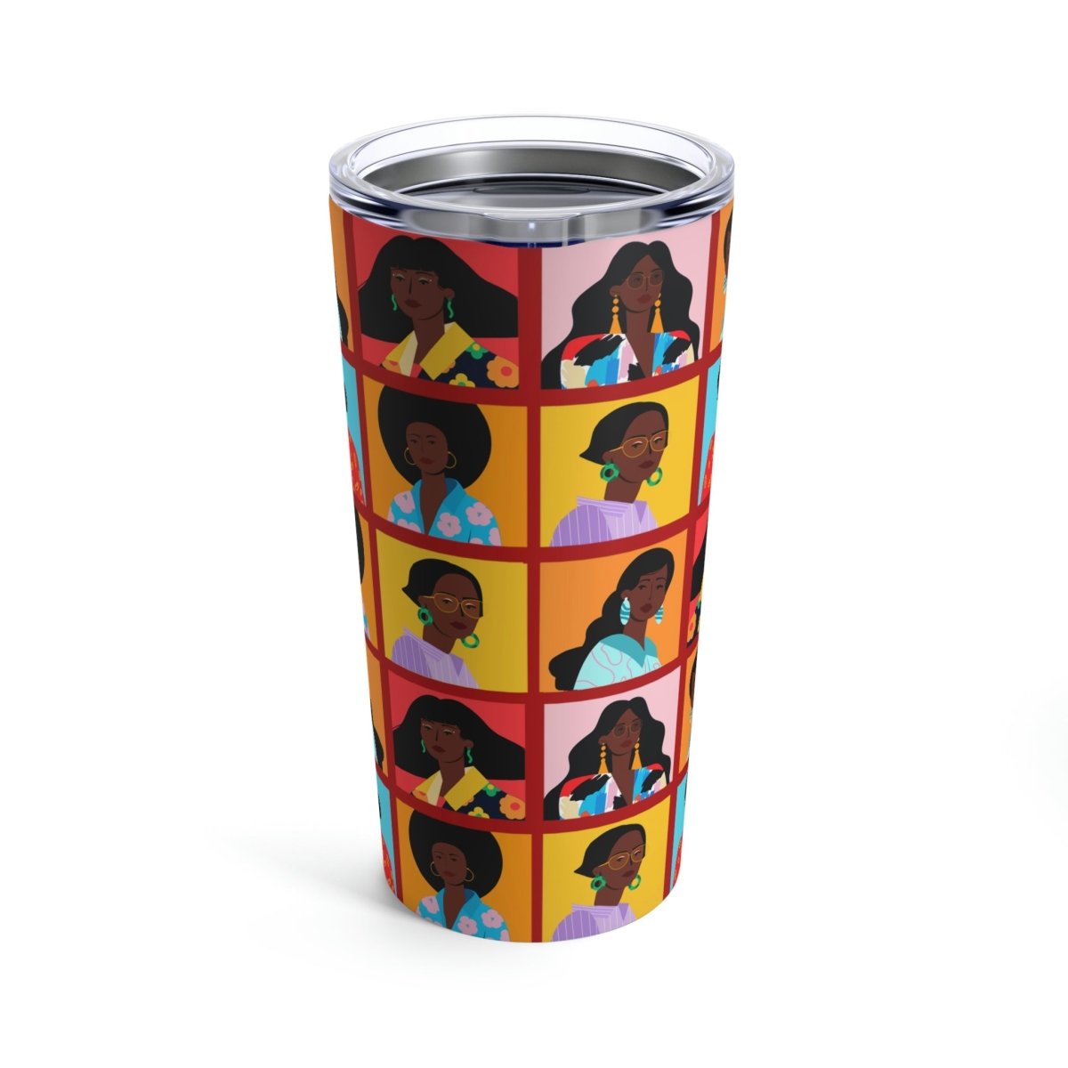 Women Squares 20oz Tumbler - The Trini Gee