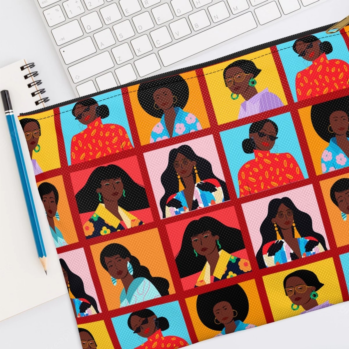 Women Squares Pouch - The Trini Gee