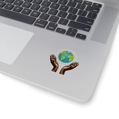World in Hands Sticker - The Trini Gee